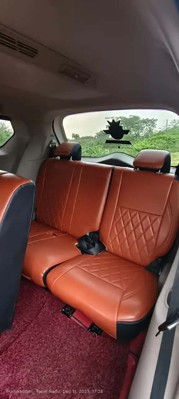 Clean MUV third-row seating prepared for passengers